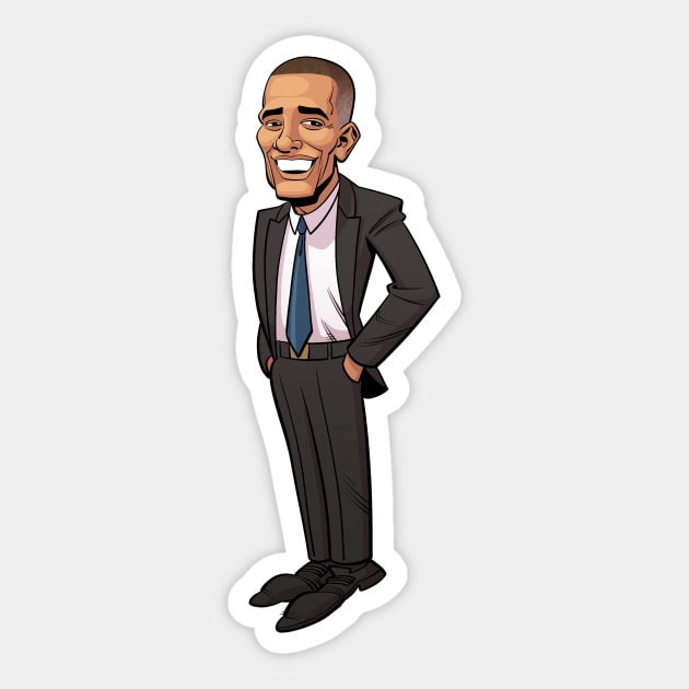 Barack Obama Caricature Sticker by tommartinart